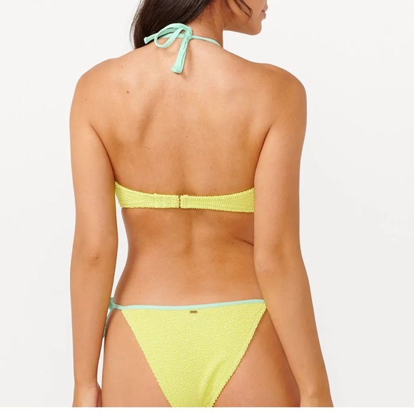 Rip Curl Sunny Side Bandeau Bikini Top & Tie Side Cheeky Coverage Bottom, SMALL - Picture 13 of 15